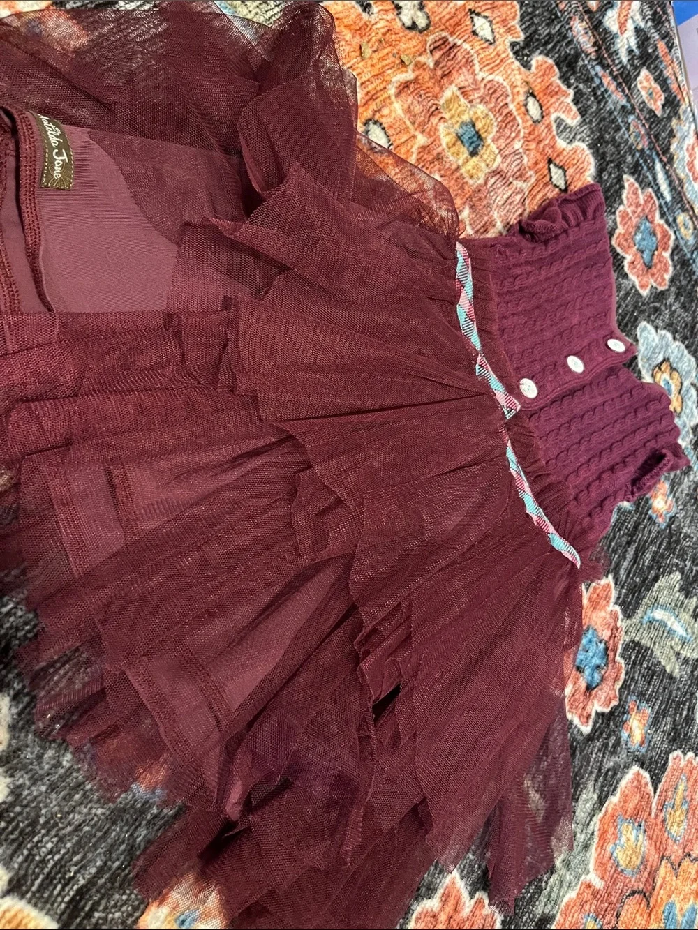 Matilda Jane Plum Cable Knit Girls Sweater